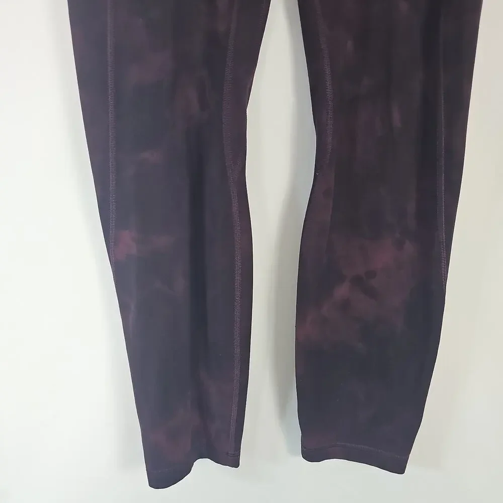 Lululemon Align HR Pocket Pant Diamond Dye Cassis Black Leggings Sz 8